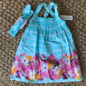 Summer Spring Dress 24 Month Girl Flower Headpiece